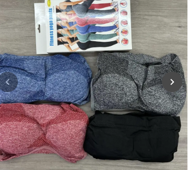 Conjunto de Leggings Push-Up Femininas – Cinza | Leggings Modeladoras de Cintura Alta e Top Combinando