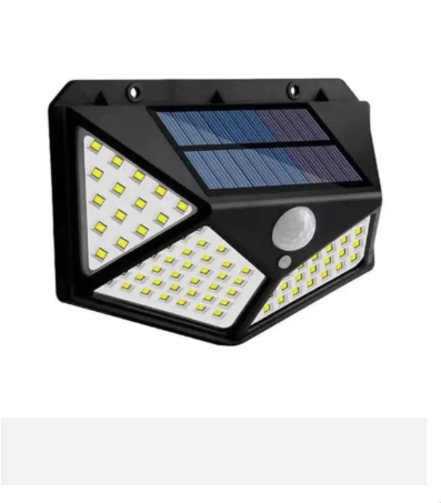Luminária de parede solar com 100 LEDs e sensor de movimento – Iluminação de segurança externa à prova d'água Casa e Jardim, Móveis