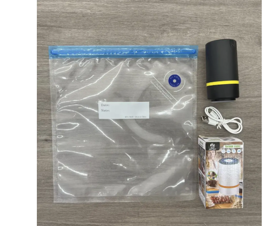 Mini Seladora a Vácuo + 10 Sacos Reutilizáveis (26x28 cm) – Mantenha os Alimentos Frescos por Mais Tempo e Reduza o Desperdício Reforma residencial