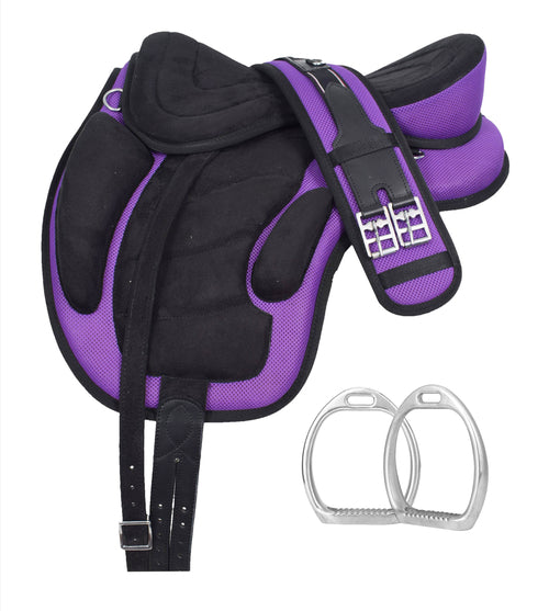 New Treeless Freemax Synthetic Horse Riding Saddle & Tack With Girth